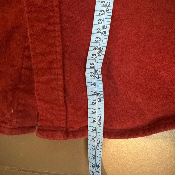 MOOSE CREEK Heavy Weight Flannel Shirt  Men's Med Shacket Jacket Burgundy EUC - Picture 11 of 12
